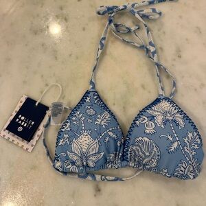 Roller Rabbit Blue Floral Bikini Top